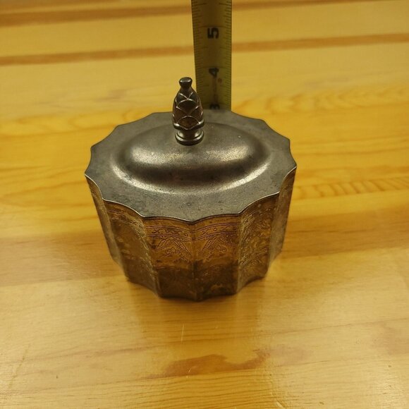 Vintage Godinger Sliver Plate Velvet Lined Trinket Box Jewelry‎ Caddy / Lid 1991 - Picture 12 of 13